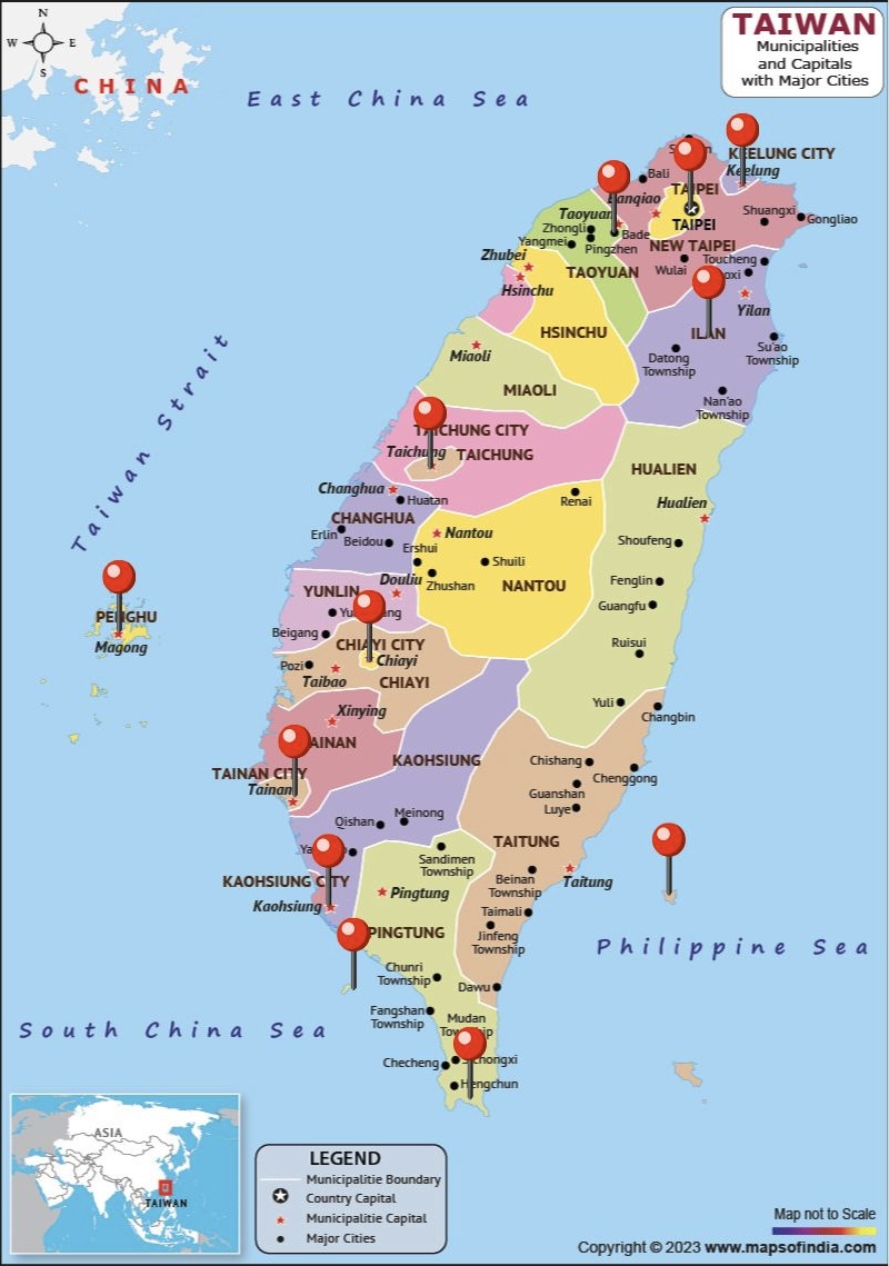 Map of Taiwan